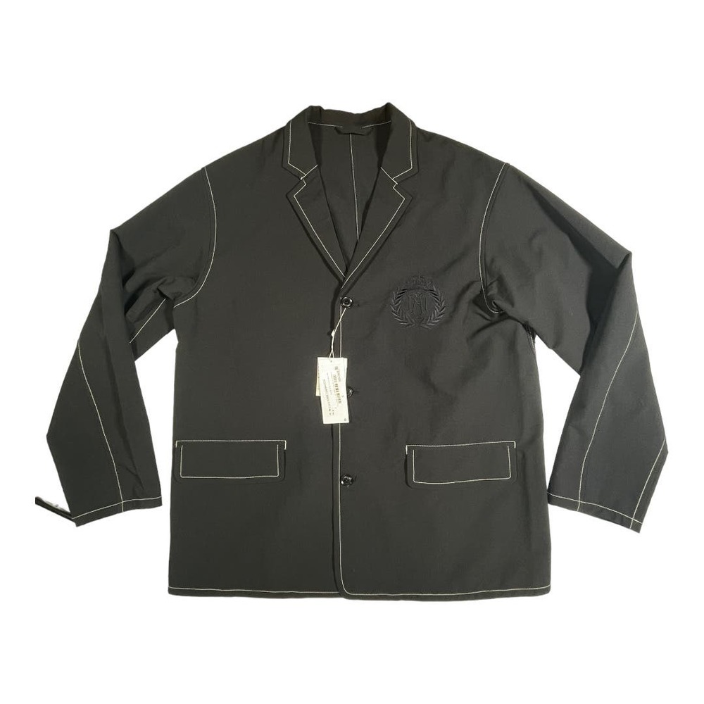 Awake x Nanamica small Blue Blazer Jacket with white stitching NWT